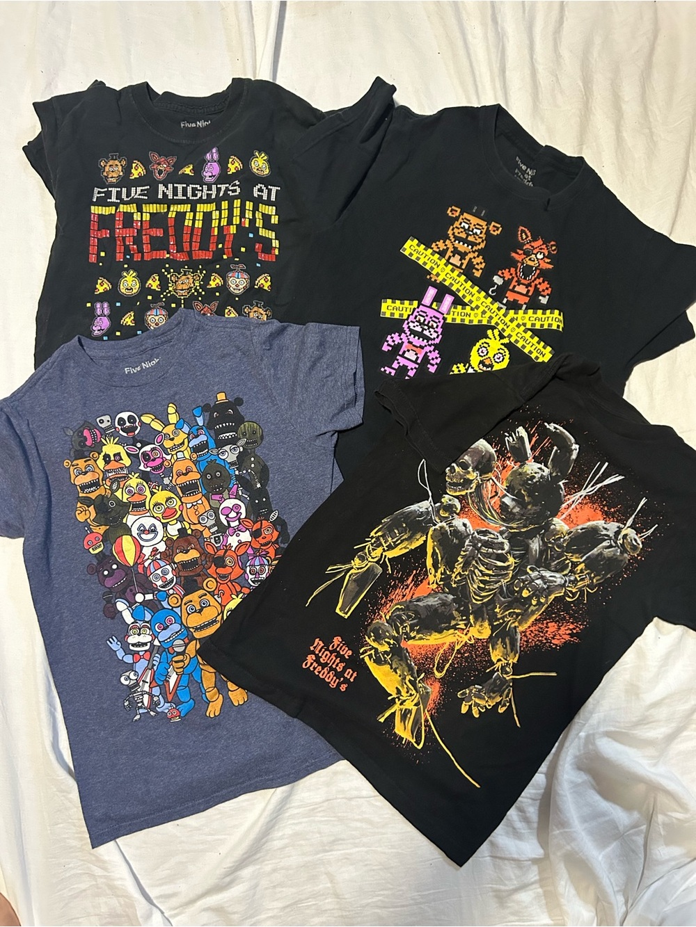 Five Nights at Freddy’s Kids T-Shirt BUNDLE (FOUR SHIRTS)